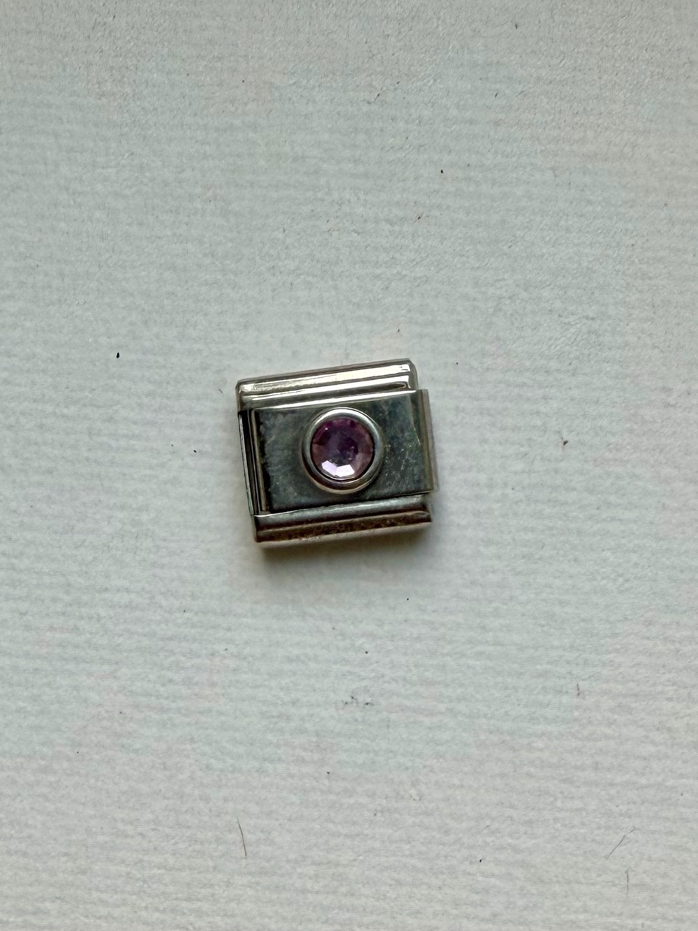 Purple June Birthstone Italian Charm